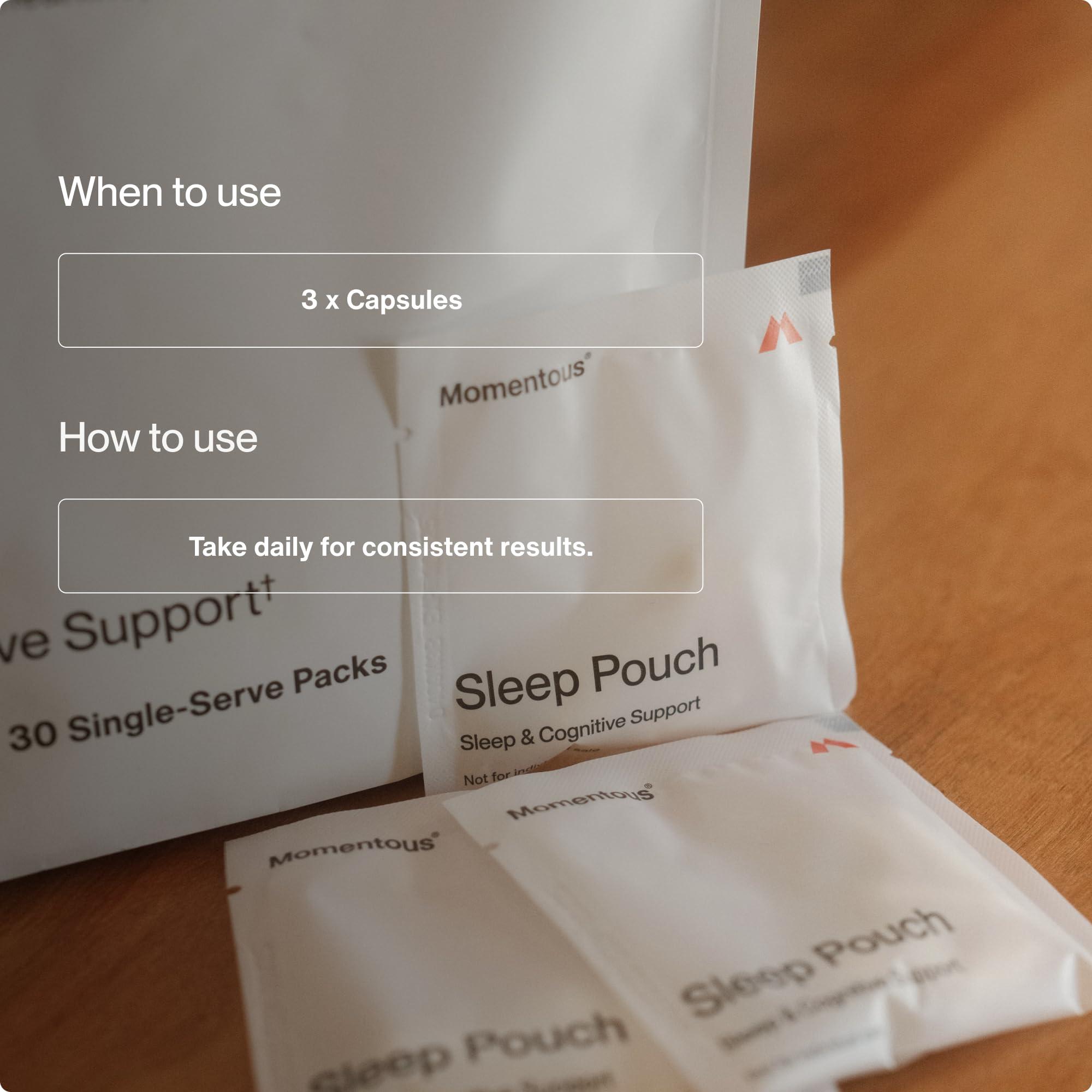 Momentous Momentous Sleep Pack Magnesium L-Threonate, Apigenin & L-Theanine, 30 Servings