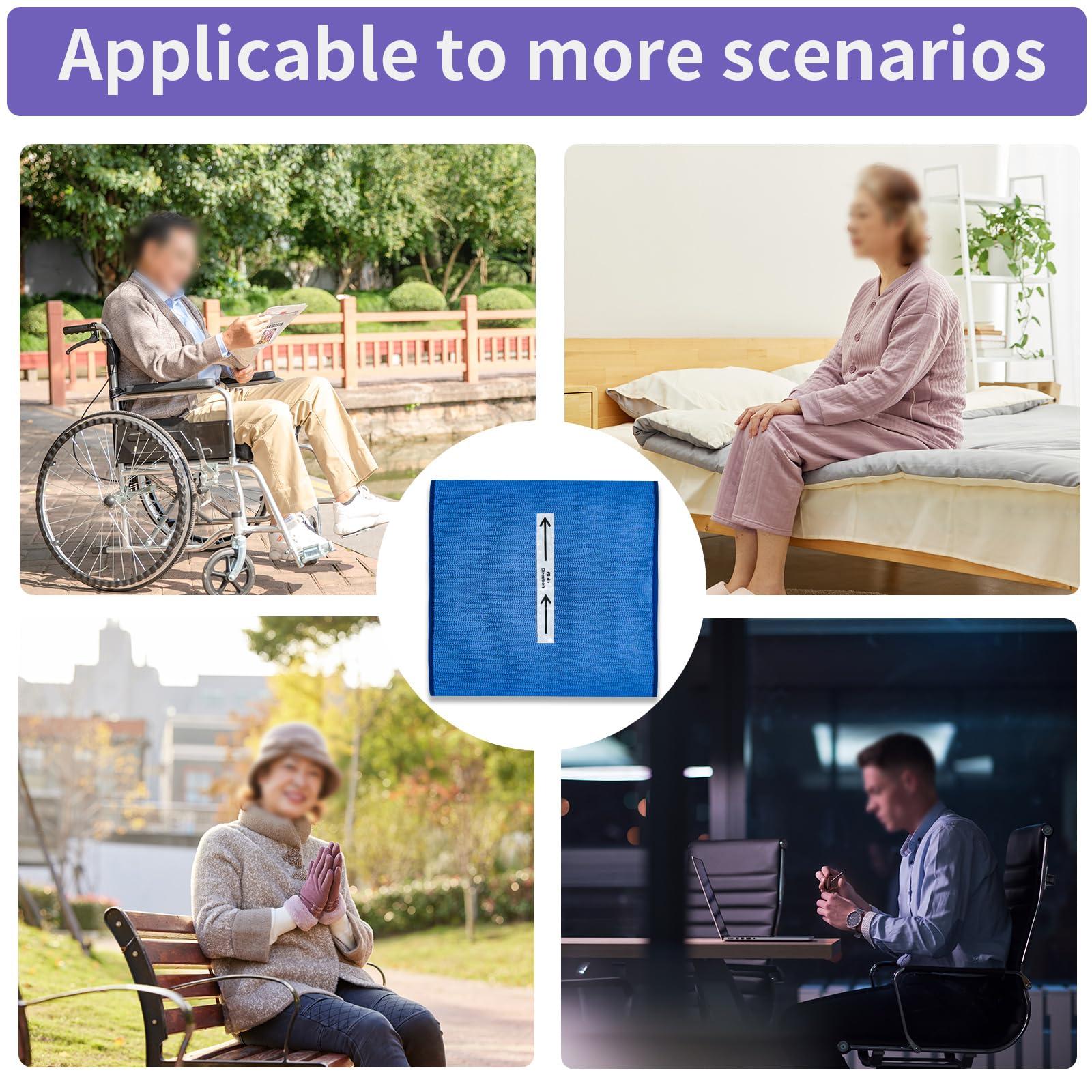 Ehucon Ehucon Wheelchair/Chair Accessories-Non-Slip Seat Cushion,Office Support Pad,One Direction Tubular Slide Sheet for Adults/Seniors/Elderly - 17x17