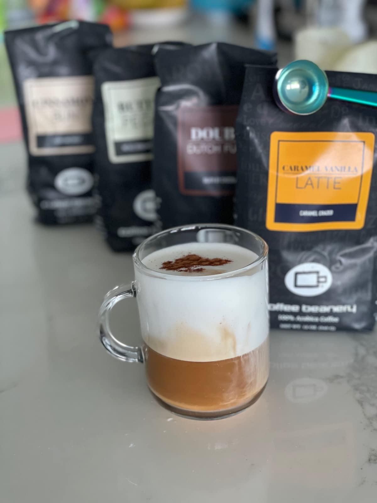 Coffee Beanery Caramel Vanilla Latte by Coffee Beanery | 12oz Flavored Whole Bean Coffee Medium Roast Coffee | 100% Specialty Arabica Coffee Whole Bean | Gourmet Coffee Whole Beans