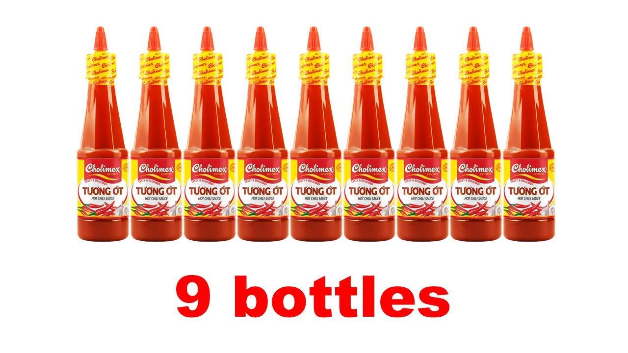 Cholimex CHOLIMEX Hot Chili Sauce - 8.45 Fl Oz (250ml) - Pack of 9