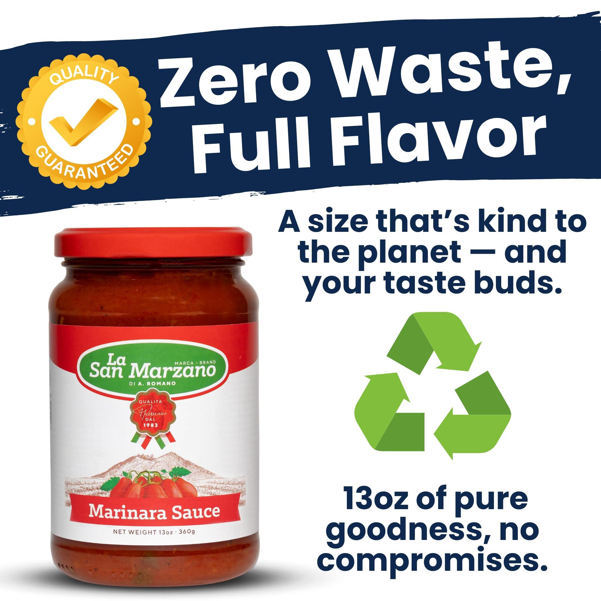La San Marzano La San Marzano - Marinara Sauce - Pasta Sauce with 100% Italian Tomatoes Made in Italy - Peeled Tomatoes with Fresh and Natural Ingredients Non GMO Tomatoes, Vegan, Gluten Free, Kosher, Mediterranean Diet 13 Ounce Jar