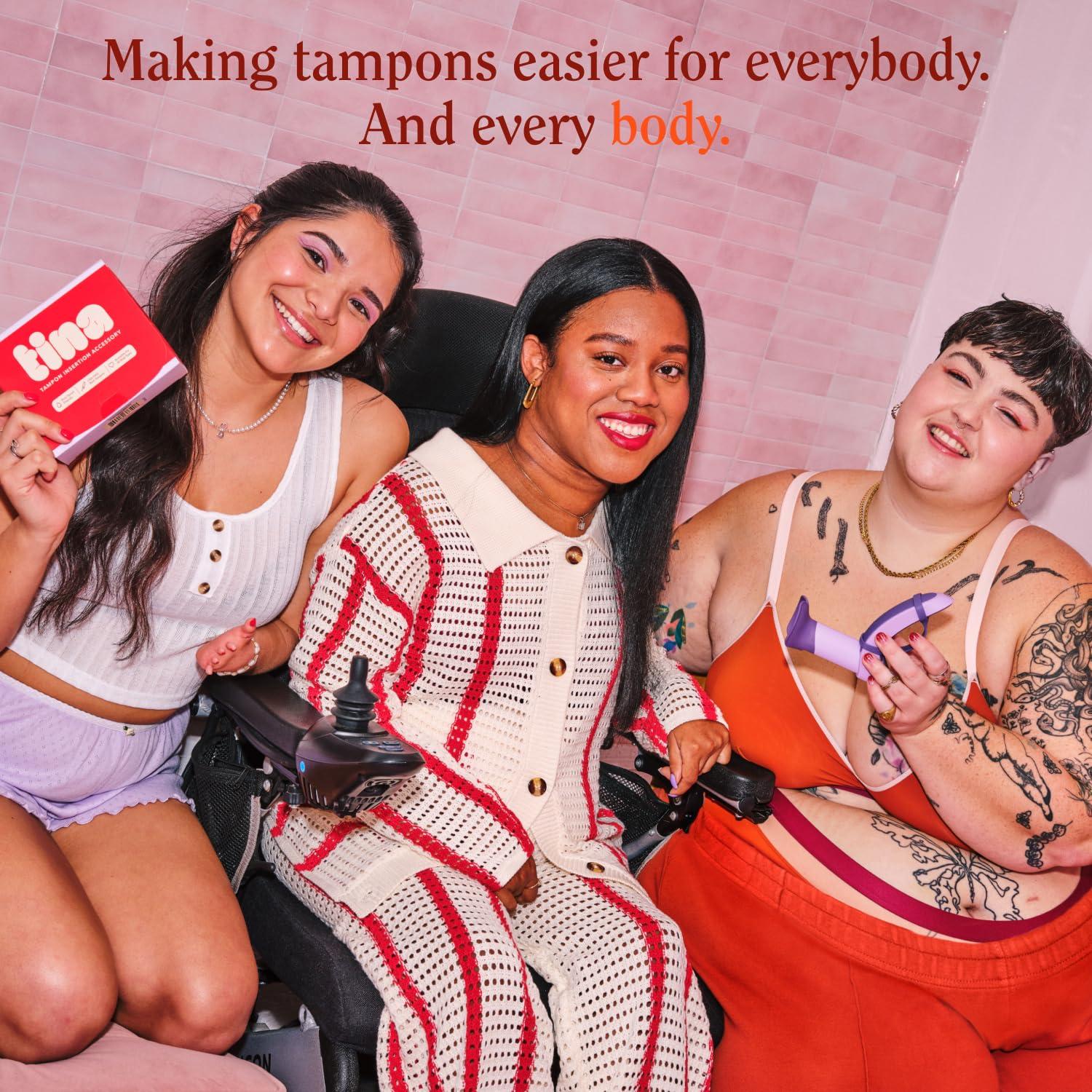 TINA TINA | Tampon Insertion Aid | Makes Tampon Insertion Easy & Comfortable | Applicator Extender for Extra Reach | Insertion Tool for Extra Grip, Limited Mobility | Great for Teens, First-Time Tampon Use