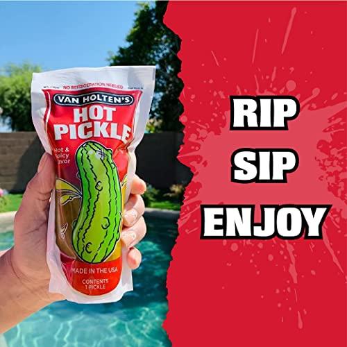 Van Holten's Pickles Van Holten's Pickles - Jumbo Hot Pickle-In-A-Pouch - 6 Pack