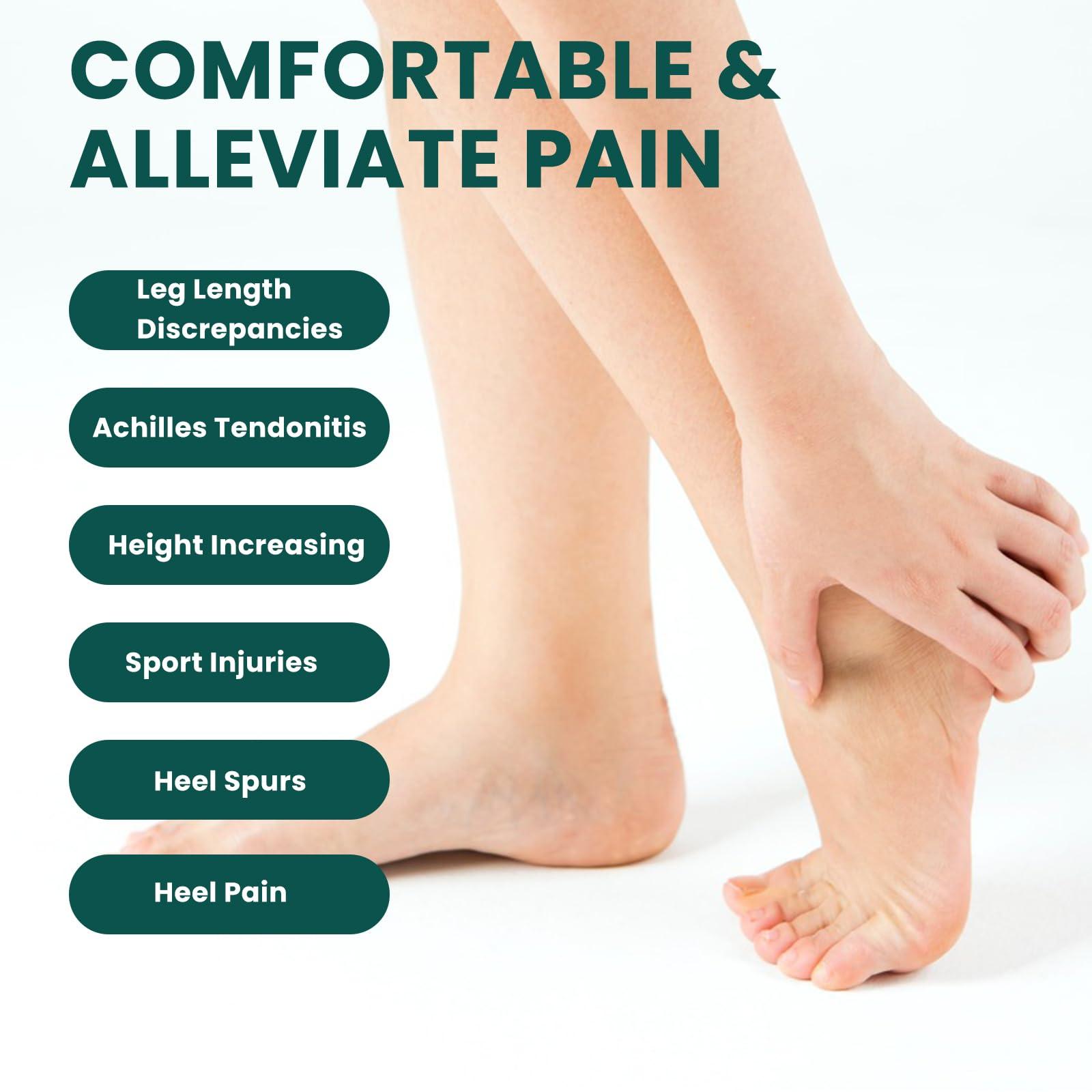 Bukihome Adjustable Heel Lift Inserts for Shoes - Bukihome Orthopedic Shoe Lift for Uneven Legs 4 Layers Height Increase Insole for Heel Pain,Heel Spur,Achilles Tendonitis,Large