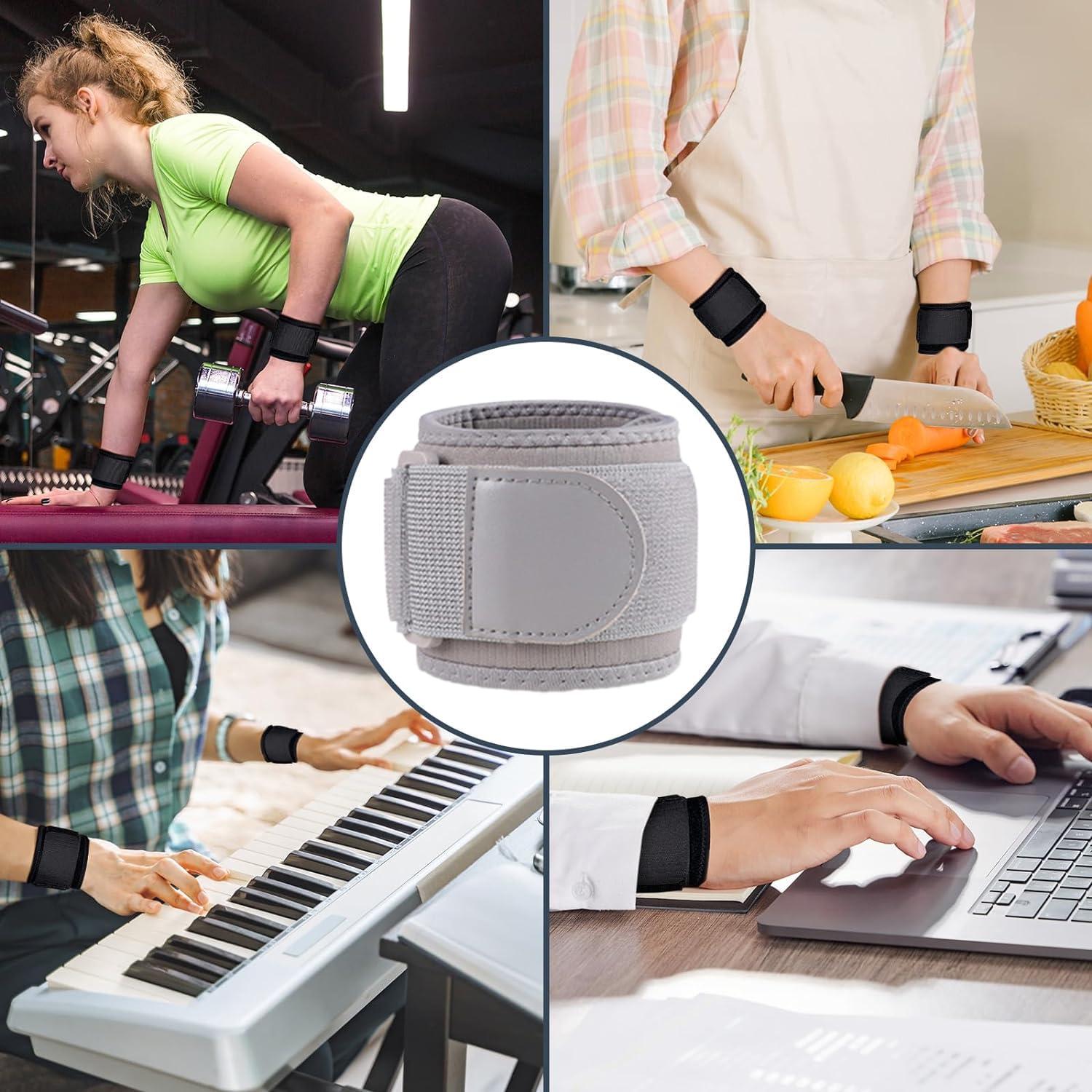 Cinlitek Cinlitek 2 Pack Wrist Wraps for Sports Protection and Pain Relief, Adjustable Wrist Support Strap for Tendonitis, Working Out, Weightlifting,Strength Training,Kettlebell,Unisex (Gray)