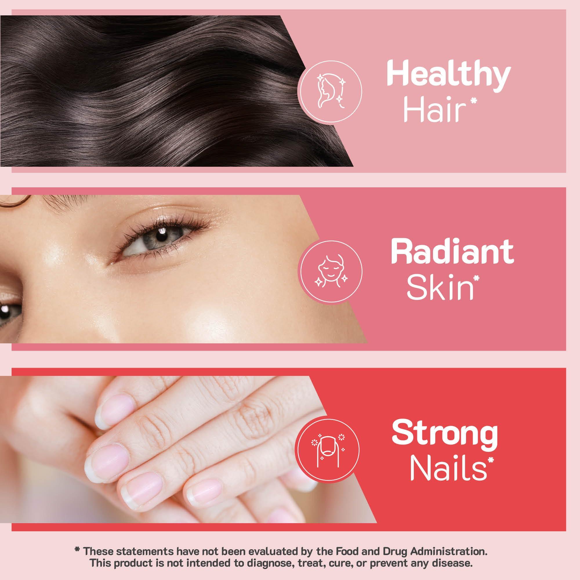 YUM-V'S YumVs Biotin Gummies 5000mcg - Luscious Raspberry Flavor - Thicker Faster Hair Growth Gummies for Women or Men - Hair, Skin & Nails Vitamins - Hair Gummies - Vegetarian Biotin Supplement (60 Ct., 2pk)