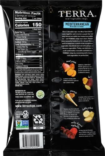 Terra Terra Vegetable Chips, Mediterranean Garlic & Herbs Real Vegetable Chips, 5 oz