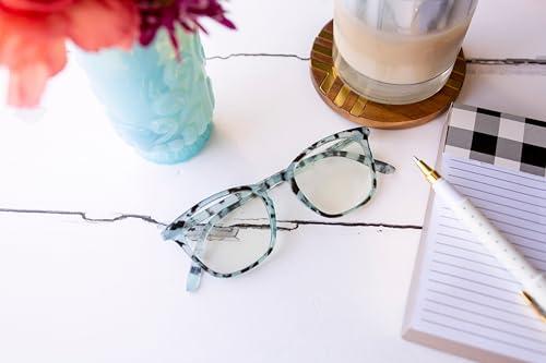Readers Readers.com Reading Glasses: The Blaire Blue Light Reader square Style for Men and Women