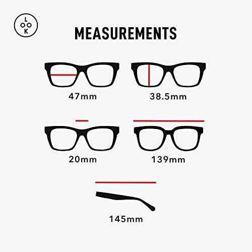 LOOK OPTIC LOOK OPTIC Cosmo Reader - Stylish Unisex Ultra-lightweight Reading Glasses with Scratch-Resistant, Prescription-Quality Lenses (Full Magnification - Not Progressives) 2.50, Champagne
