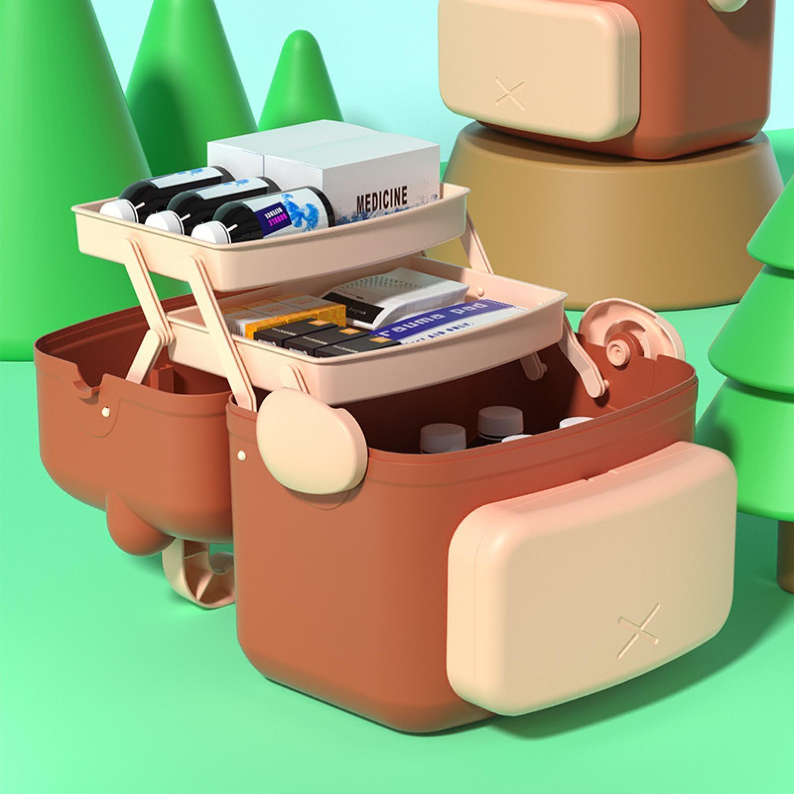 adrf adrf Portable Medical Kit, Medication Storage Box, Outdoor First Aid Kit