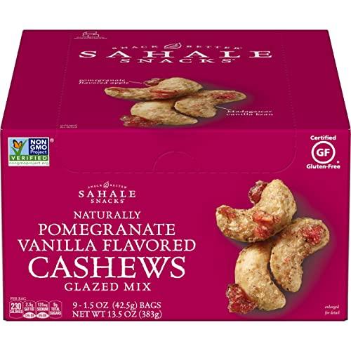Sahale Snacks Sahale Snacks Pomegranate Vanilla Flavored Cashews Glazed Mix, 1.5 Ounce (Pack of 9)
