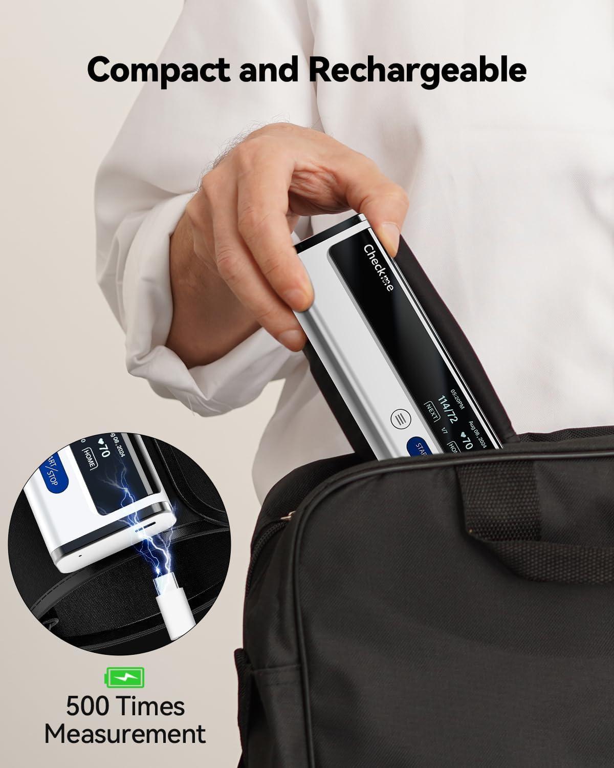 Checkme Checkme BP2A Blood Pressure Monitor for Home Use Upper Arm - Bluetooth BP Machine Cuff, Accurate Digital Readings in 30 Seconds, Unlimited Data Stored in App for iOS & Android, FSA/HSA Eligible