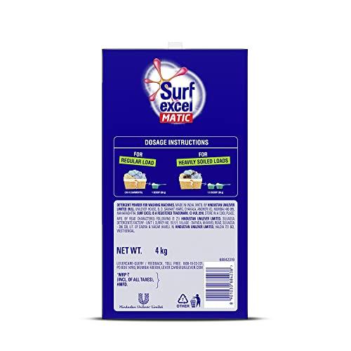 Surf Excel Surf Excel Matic Top Load Detergent Powder, 3 Kg + 1 kg Free