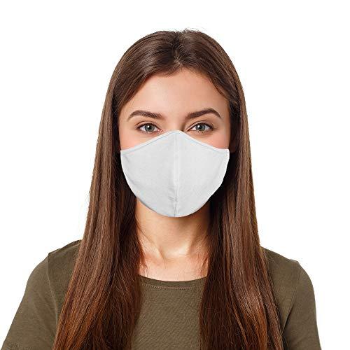 DALIX DALIX Cloth Face Mask Reusable Washable Made in USA - Gray L-XL (5 Pack)