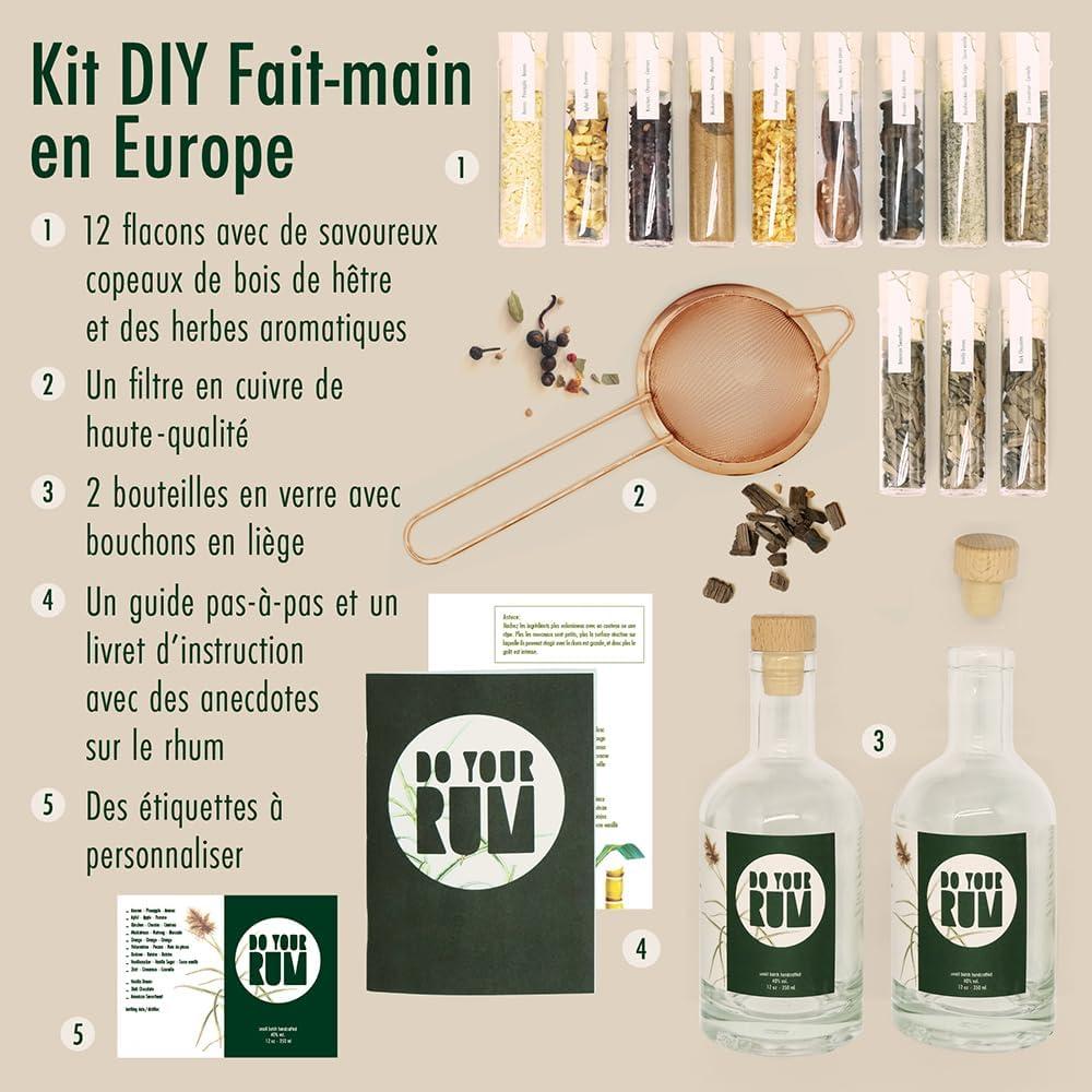 DO YOUR GIN DO YOUR RUM | Rum Making Kit | DIY Gift Sets for Men & Women | Bartender Gift Basket | Rum Gift Set | 12 Botanicals | Birthday Gift for Her, Him