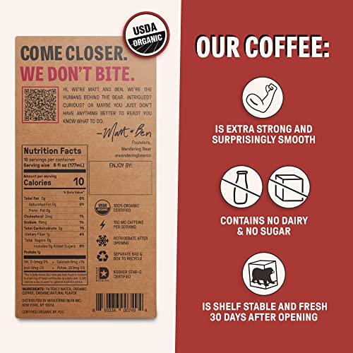 Wandering Bear Wandering Bear Cold Brew Coffee, Hazelnut & Mocha Bundle, 96oz, 2 pack - Organic, Smooth, Shelf-Stable, and Ready to Drink