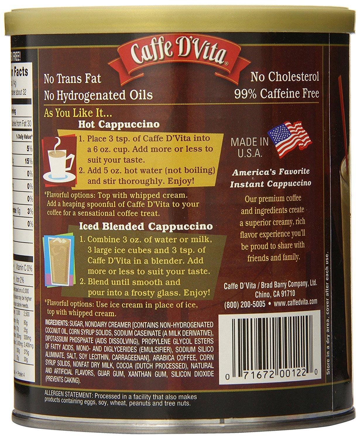 Caffe D'Vita Caffe D Vita Cappuccino Frnch Vnlla