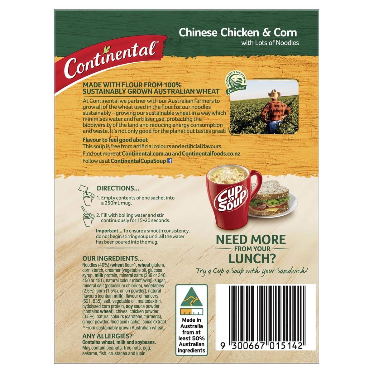 Unilever Continental Chinese Chicken & Corn Lots-a-noodles Soup 2 Serves 66gm