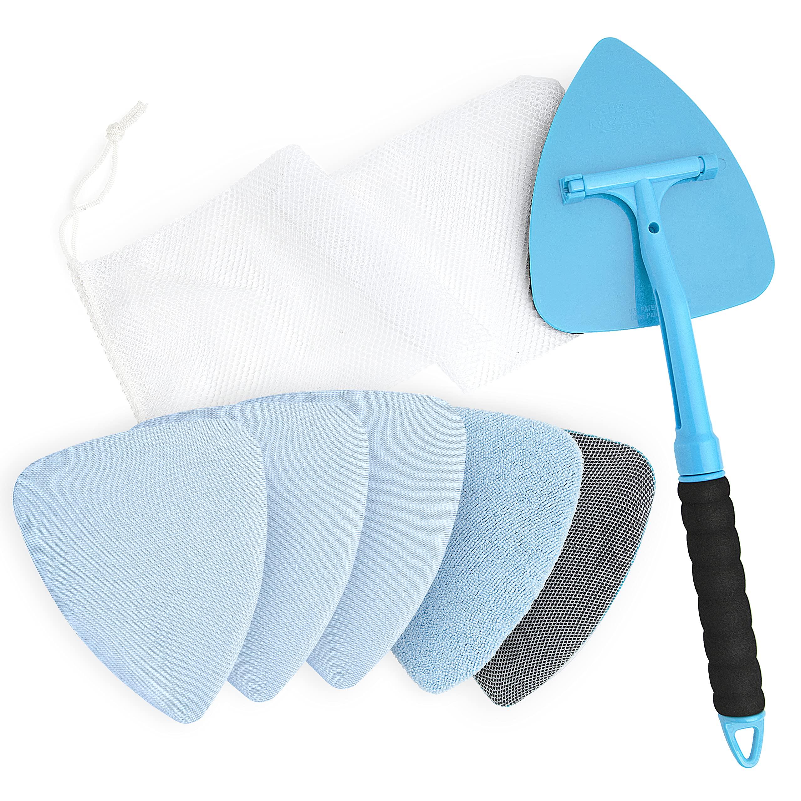 GlassMaster Pro Glass Master Pro Glass and Surface Cleaner - Cleaning Supplies with Microfiber Cleaning Cloth, Household Cleaning, Window Cleaner with Extra Bonnets