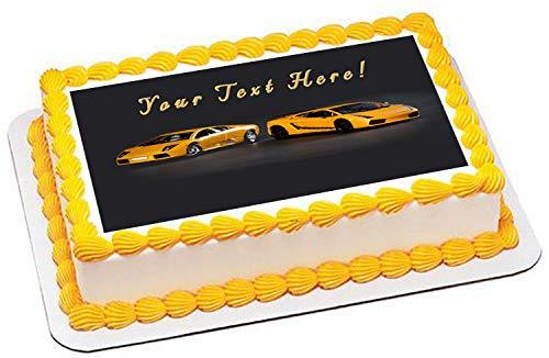 Edible Prints On Cake Sport Cars - Edible Cake Topper - 10" x 16" (1/2 sheet) rectangular