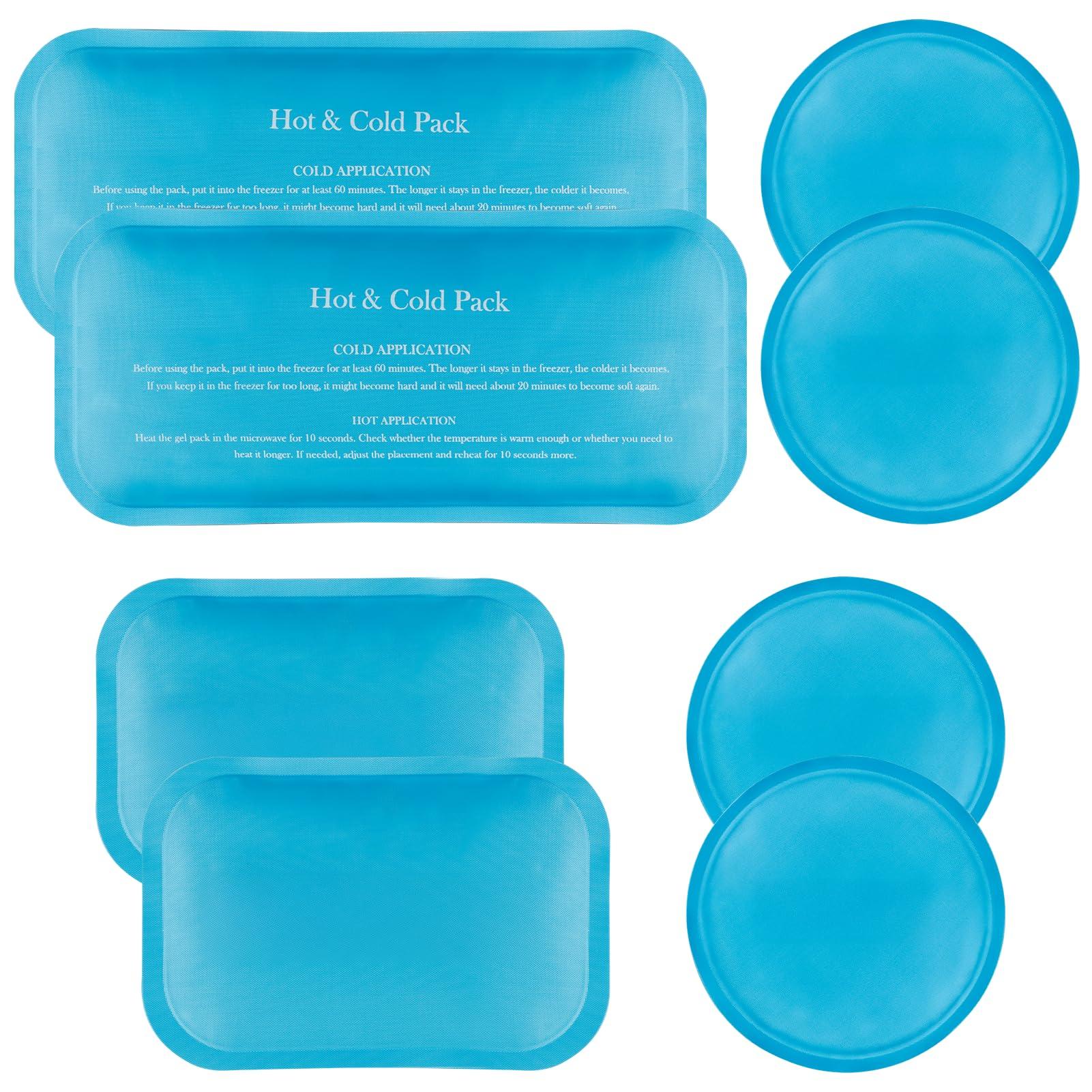 AlierGo Comfytemp Gel Ice Packs for Injuries Reusable 8 Pack, FSA HSA Approved, Hot and Cold Compress for Pain Relief, Small Ice Packs for Headaches, Wisdom Teeth,Breastfeeding, First Aid, for Kids Adults