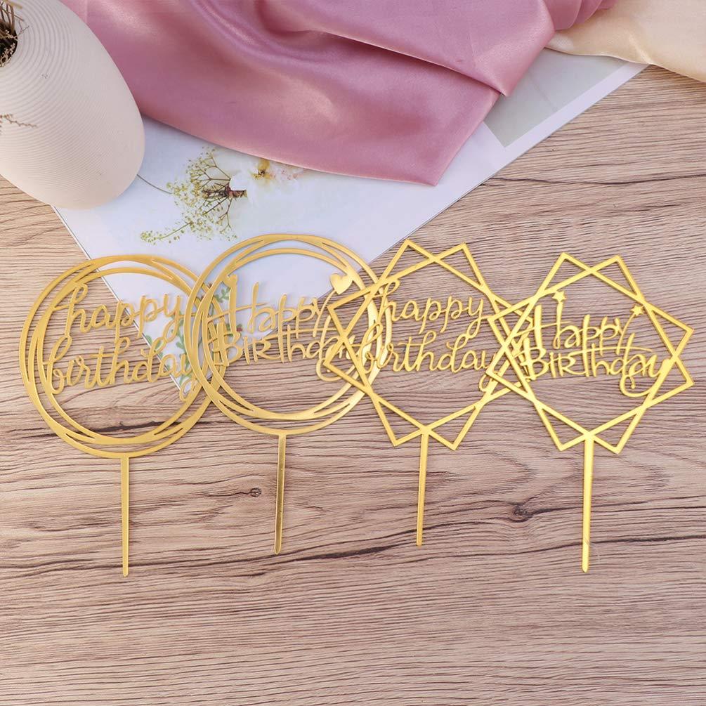 NUOBESTY NUOBESTY 6 Pcs Cake Toppers Cake Picks Dessert Table Decorative Supplies Fruit Picks Acrylic Topper for Cakes