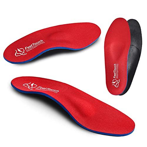 FEETTOUCH (230+lbs)FeetTouch Strong Arch Support Orthotics for Metatarsalgia Morton\'s Neuroma,Ball of Foot Pain Relief Inserts Plantar Fasciitis Flat Feet with Poron Heel Cushion