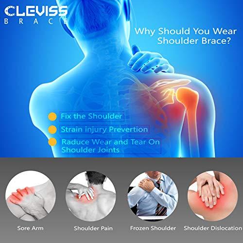CLEVISS BRACE Shoulder Brace for Men and Women [2020 Version] Rotator Cuff - for Bursitis, Dislocated AC Joint, Labrum Tear, Tendonitis,Neoprene Compression Support Sleeve (Pink, L-XL)