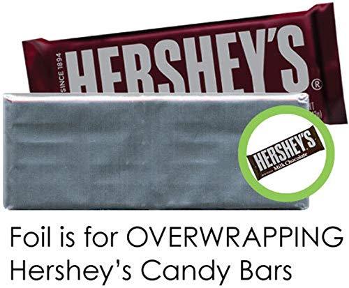 Candy Wrapper Store Tiff Blue Shiny Candy Bar Wrapper Foil Sheets for over wrapping chocolate bars - 40 Sheets