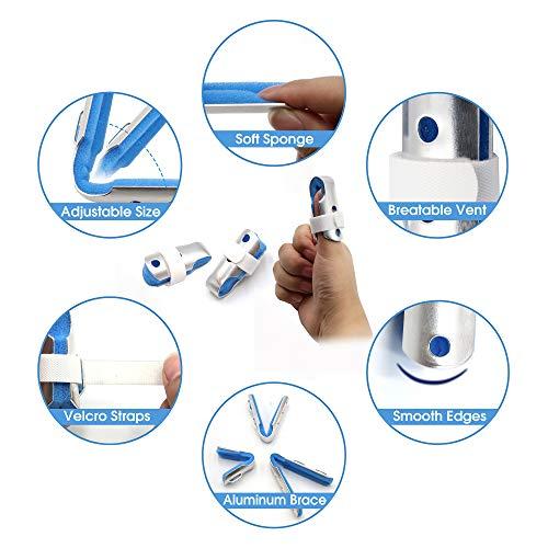 BRMDT BRMDT Trigger Finger Splint, Aluminum Thumb Splint Finger Support for Promote the Rehabilitation of Finger Fracture Fingers /Bent Finger, Finger Splints for Straightening (Small)