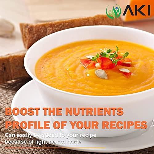 AKI ORGANIC AKI Beta Carotene 10% Powder (1.5Oz, 42.52G) Highly Concentrated flavouring Fount of Vitamin A, May Helps to Support Body Functions, Skin, Immune System, and Eye | GMO Free & Vegan Friendly