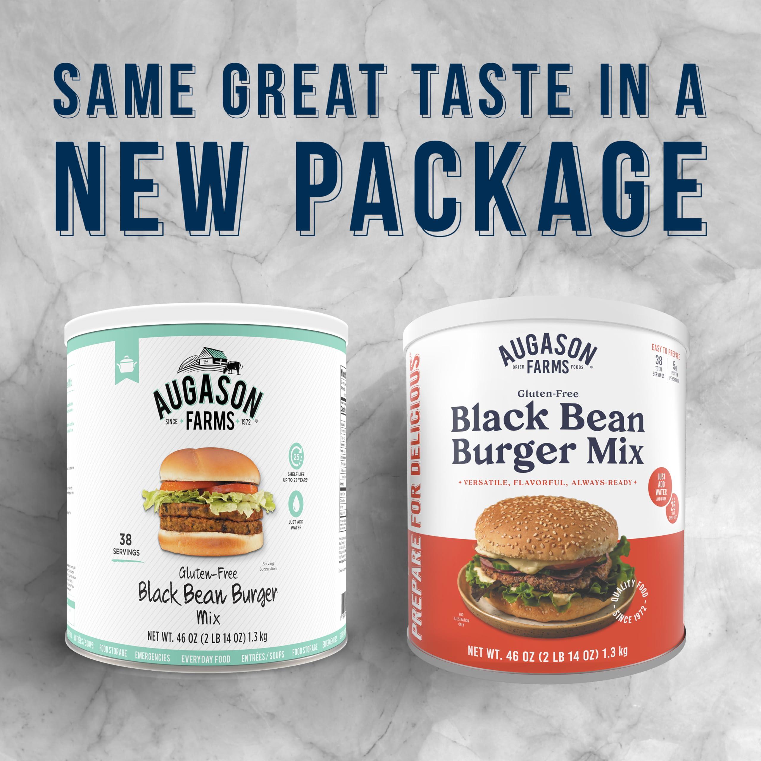 Augason Farms Augason Farms Black Bean Burger Mix Can, Certified Gluten Free, Emergency Food Supply, Everyday Meals, 38 Servings