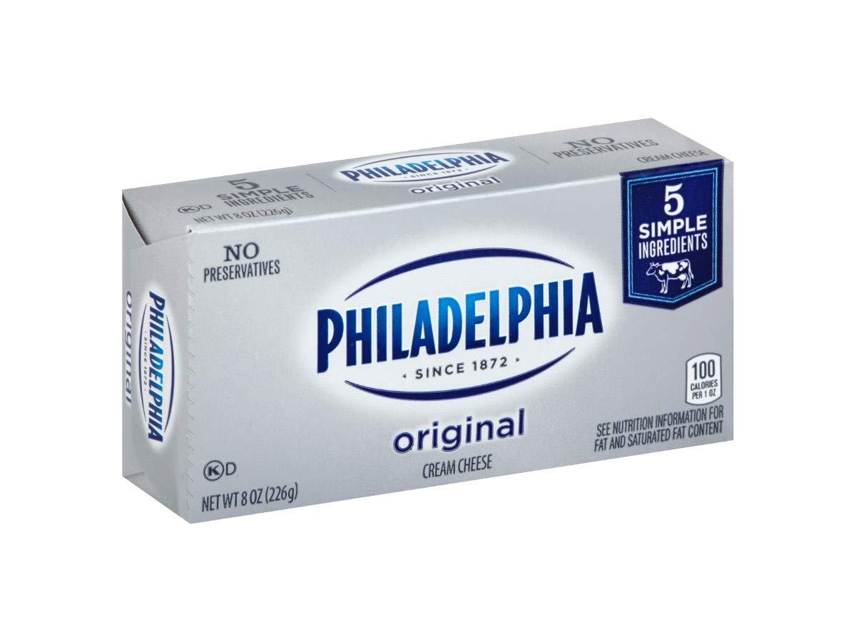 Philadelphia Kraft Philadelphia Original Cream Cheese - Rigid Box, 8 Ounce -- 36 per case.