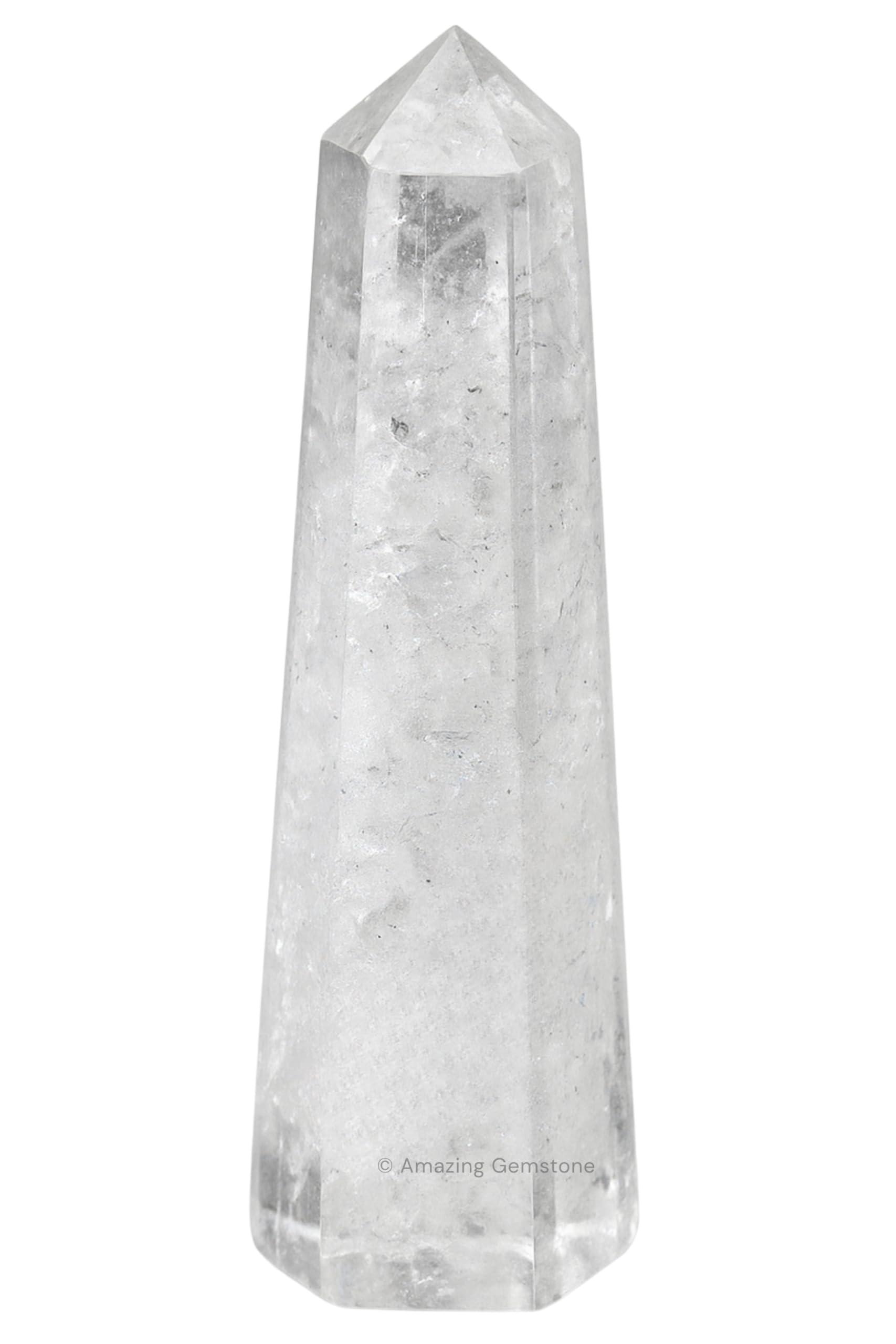 Amazing Gemstone Clear Quartz Crystal Towers ~ Natural Healing Crystal Point Obelisk for Reiki Healing and Crystal Grid (3\" to 4\" INCH)