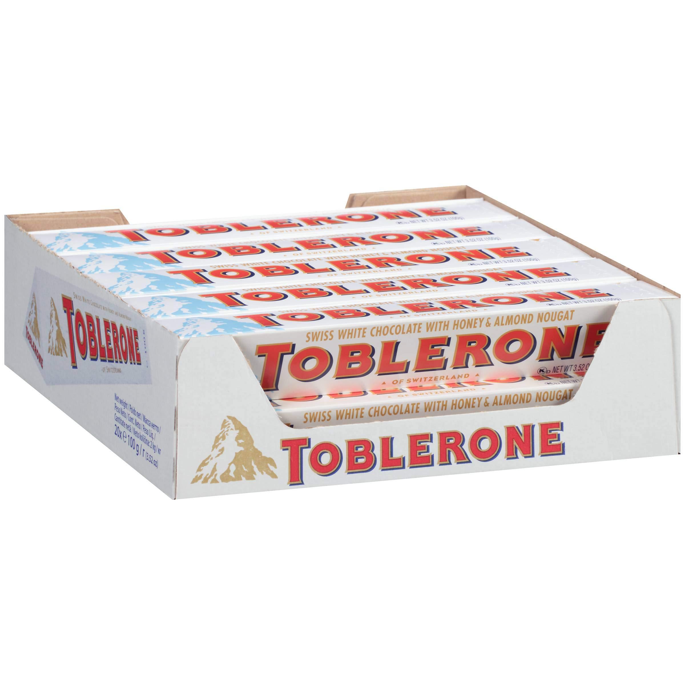 Toblerone Toblerone White Chocolate Candy Bar, 3.52 Ounce -- 80 per case.