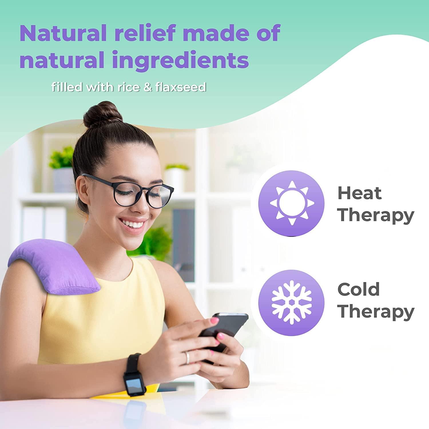 MY HEATING PAD My Heating Pad for a Better Comfort - Moist Microwavable Heating Pads for Joint Pain and Sore Muscles - Microwave Hot Pack Heat Pad for Cramps - Chilled or Heated Pad Therapy Pillow - 2 Packs Purple