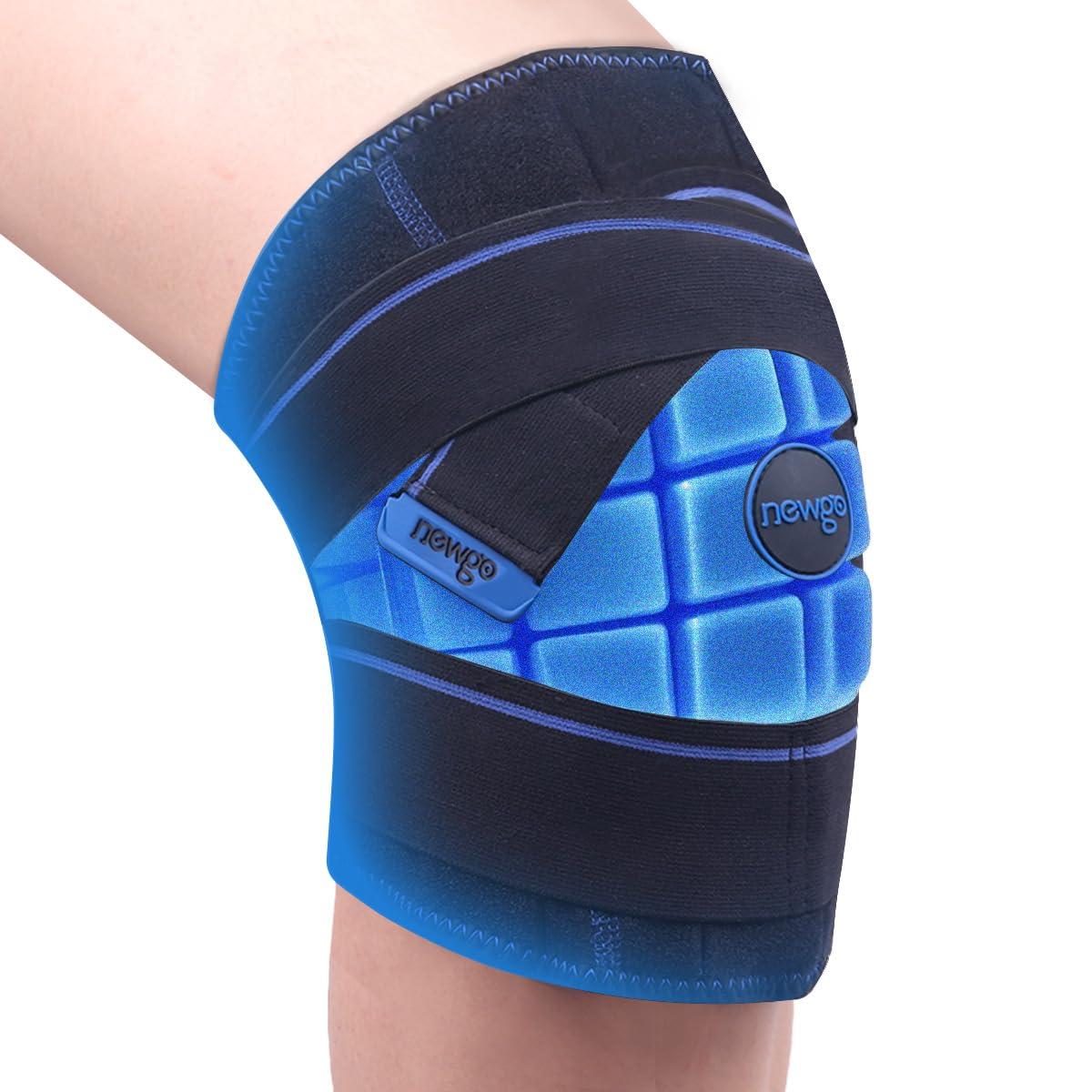 NEWGO NEWGO Ice Pack for Knee After Knee Replacement Surgery, Long Lasting Coldness Knee Ice Pack Wrap with Ice Cubes for Knee Injuries Swelling, Knee Surgery, Sports Injuries