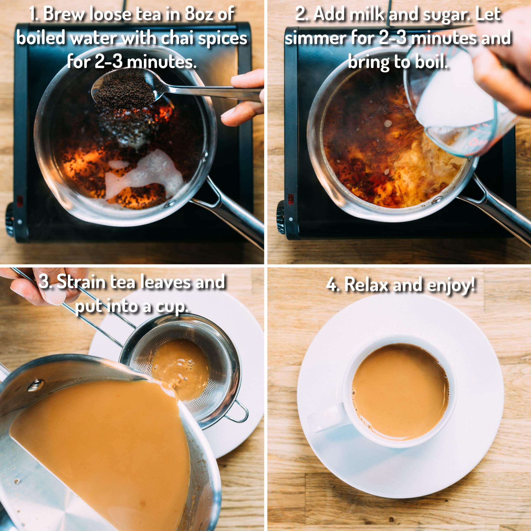 Tea India Tea India CTC Assam Loose Leaf Black Tea Strong, Full-Bodied Flavorful Blend Of Premium Black Tea Made with Natural Ingredients Traditional Indian Tea Caffeinated Iced Tea Breakfast Tea (32 Ounce)