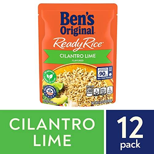 BEN'S ORIGINAL BEN'S ORIGINAL Ready Rice Cilantro Lime Flavored Rice, Easy Dinner Side, 8.5 Ounce (Pack of 12)
