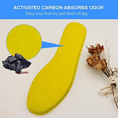 LTOHOE Memory Foam Insoles for Men, Replacement Shoe Inserts for Work Boot, Running Shoes, Hiking Shoes, Sneaker, Cushion Shoe Insoles Shock Absorbing for Foot Pain Relief, Comfort Inner Soles Navy US 10