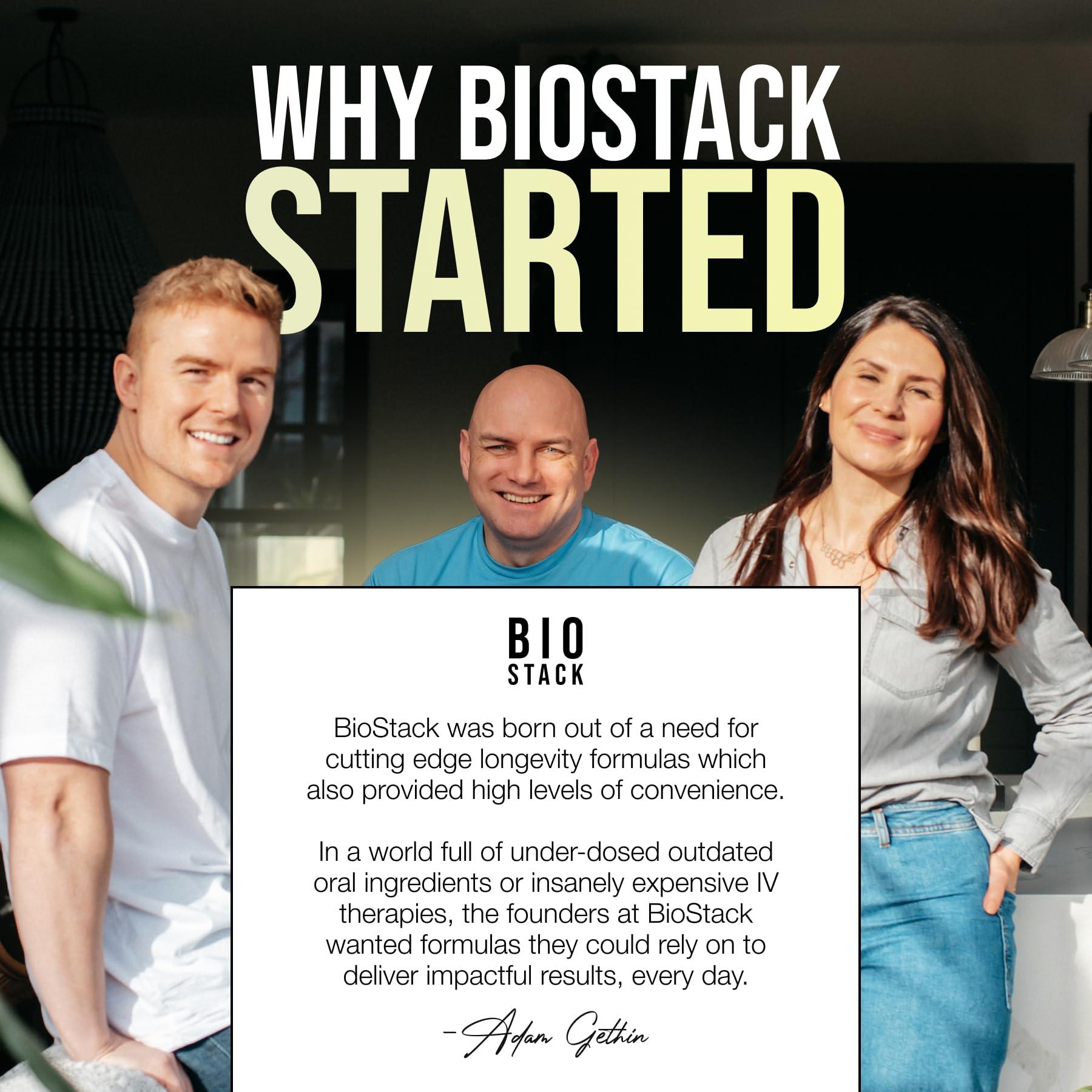 BIOSTACK BIOSTACK NAD Regen, NAD+ Supplement for Anti-Aging, Natural Energy, Cell Regeneration & Brain, Boosts Nicotinamide Riboside, Vegan Friendly NAD Supplement with Resveratrol (60 Capsules)