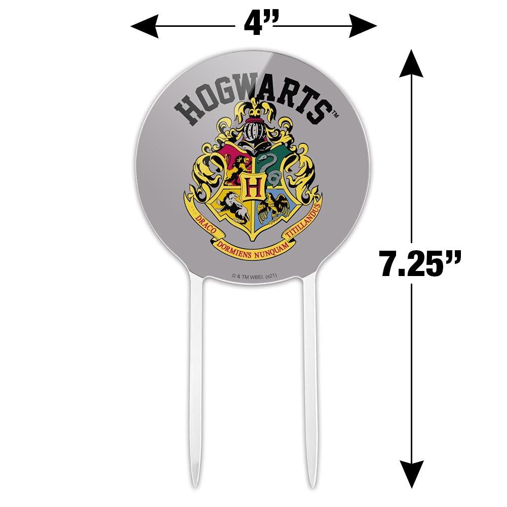 GRAPHICS & MORE Acrylic Harry Potter Hogwarts Crest Cake Topper Party Decoration for Wedding Anniversary Birthday Graduation