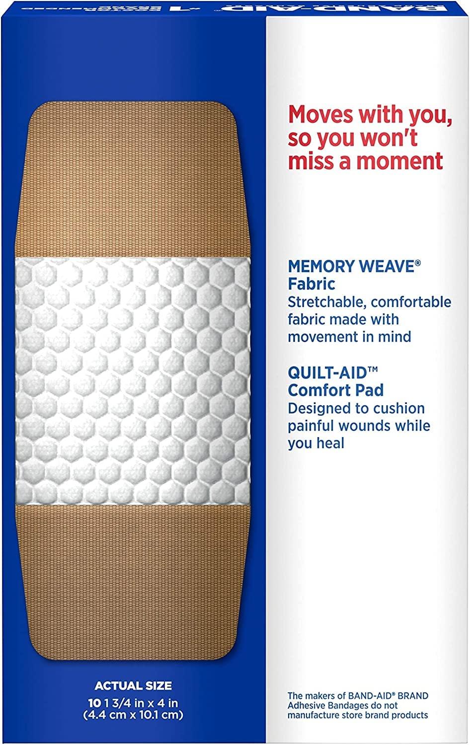 Band-Aid Band-Aid Flexible Fabric Bandages Extra Large All One Size - 10 ct, Pack of 3