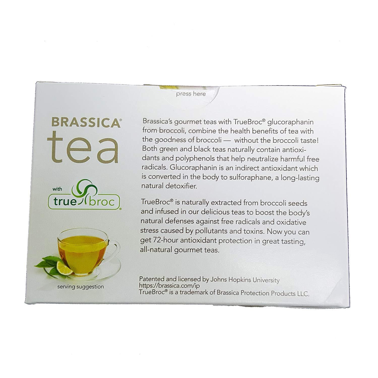Brassica Tea Brassica DECAF. Green W/Lemon Tea W/sgs~ 6 Boxes (96 Tea Bags)