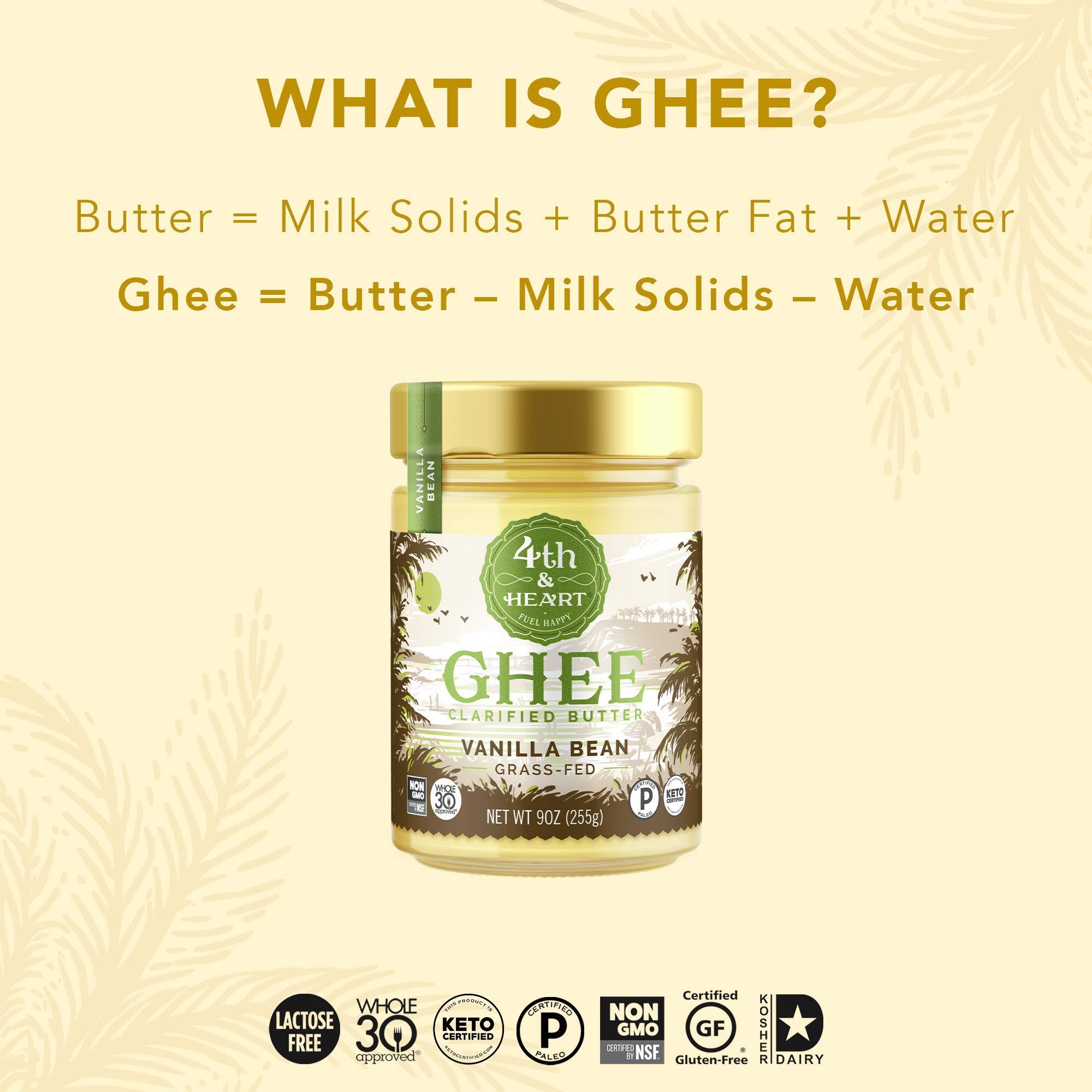 4th & Heart 4th & Heart Grass-Fed Ghee Bundle (9 oz Each) - Original, Vanilla Bean