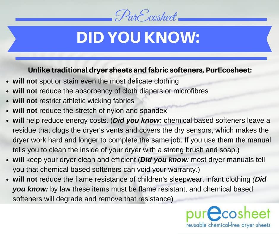 Purecosheet - Maddocks Holdings Purecosheet - Reusable Dryer Sheets | Cost effective (500+ loads), Chemical Free & Vegan Dryer Sheet | Safe For Infants & Allergy/Eczema Sufferers | Hypoallergenic | 2 Count
