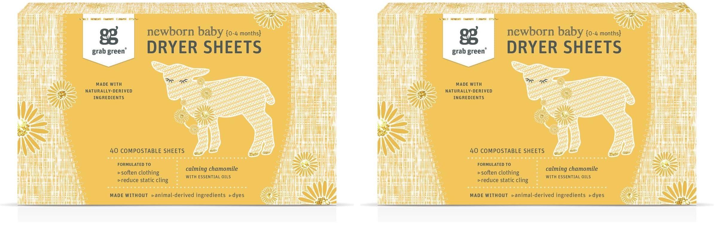 Grab Green Newborn Baby Dryer Sheets (Pack of 2)