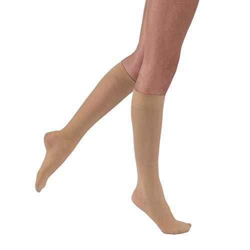 JOBST BSN Medical 119606 Jobst Compression Stocking, Knee High, Closed Toe, Petite, 15-20 mmHg, Large, Natural