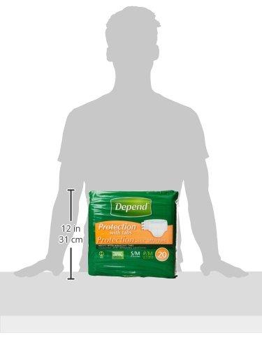 Depend Depend Protection with Tabs Incontinence Underwear, Maximum Absorbency, Small/Medium, 20 Count