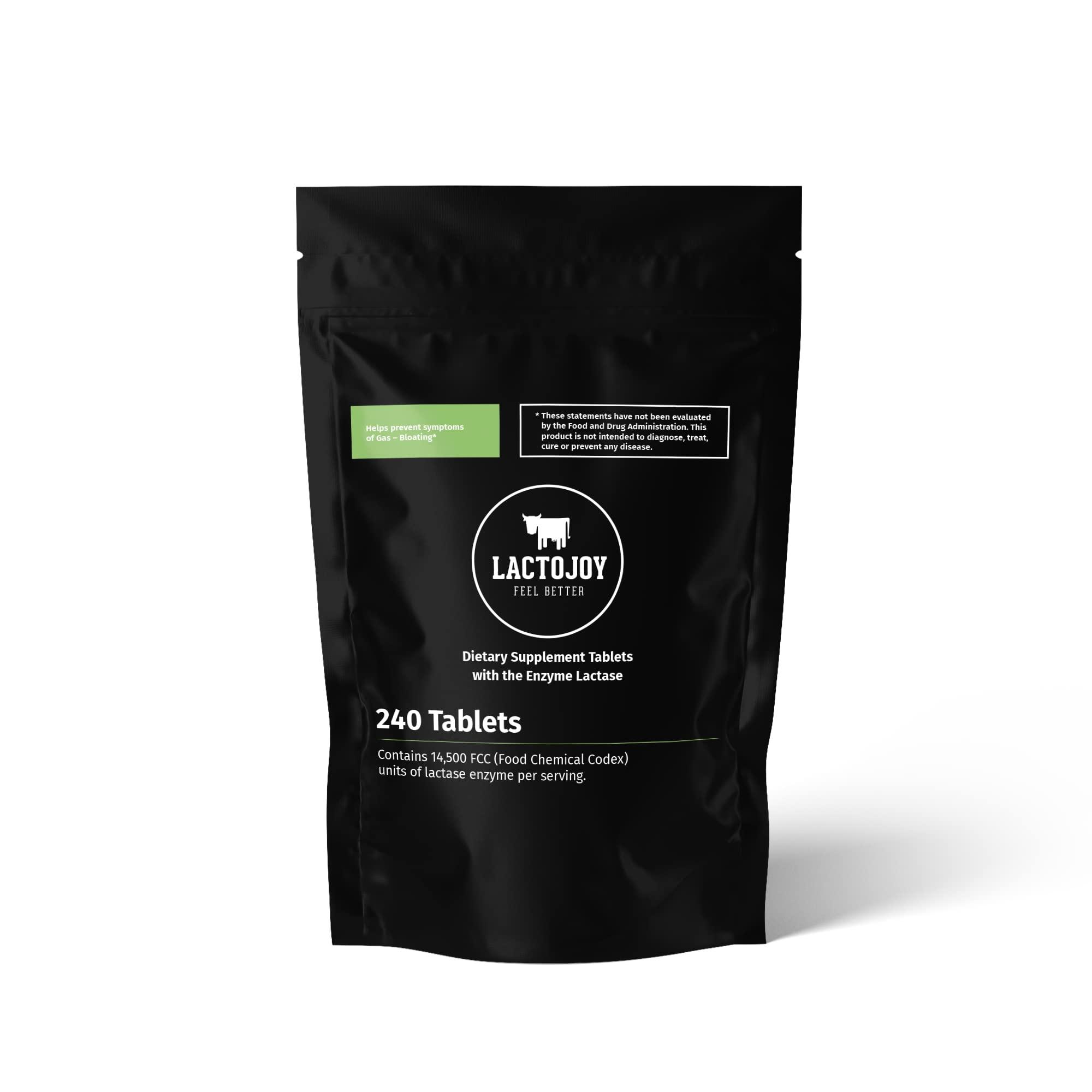 LactoJoy LactoJoy Lactase Pills I 240 Pieces Refill Package I Powerful Lactase Enzymes for Lactose Intolerance I Ultra Pure Lactase for Improved Digestion I 100% Vegan